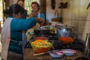 Cooking with Ramona in the kitchen